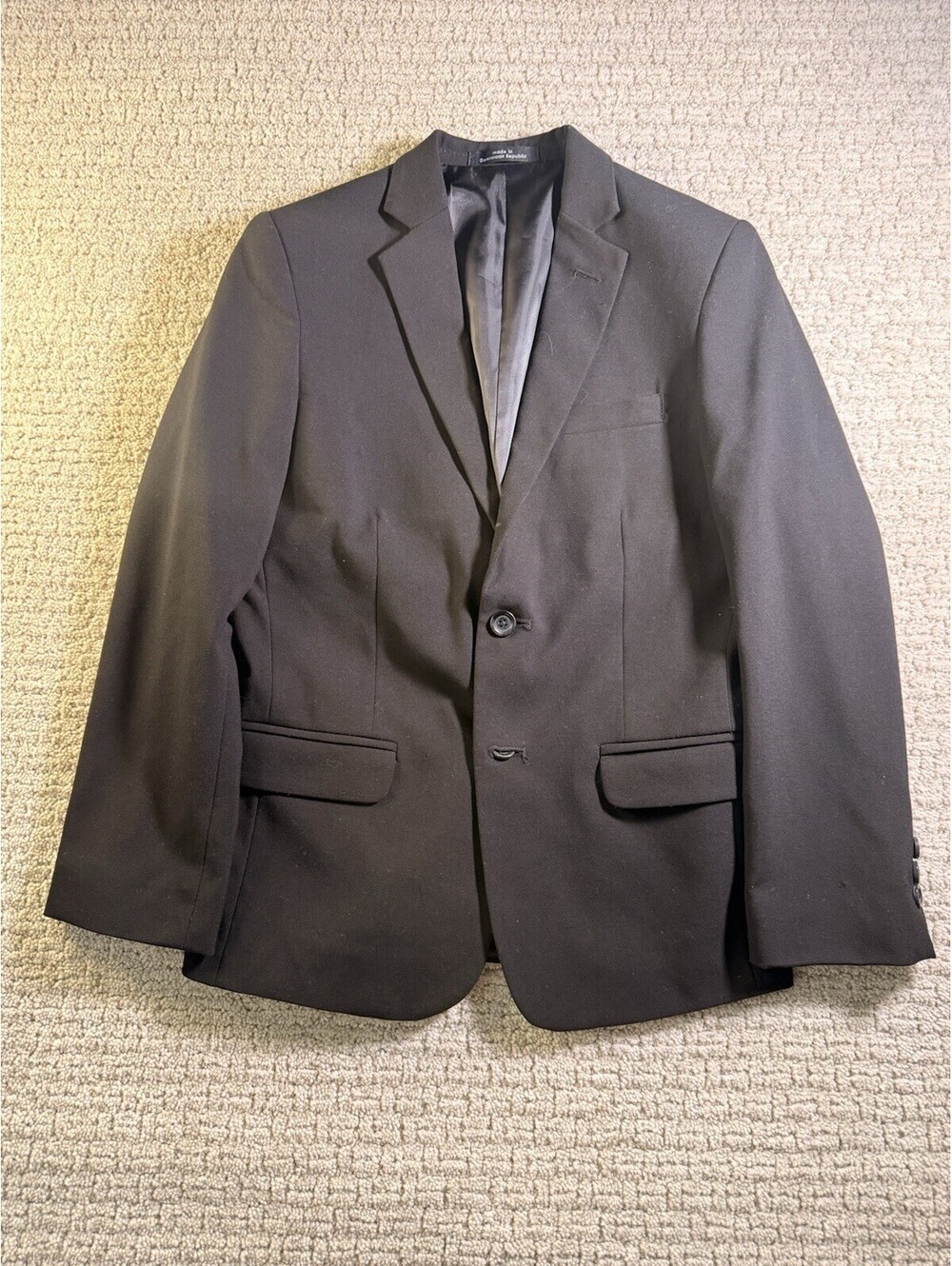 Calvin Klein Blazer Boys 12 Regular Black 2 Button Suit Jacket Sport Coat